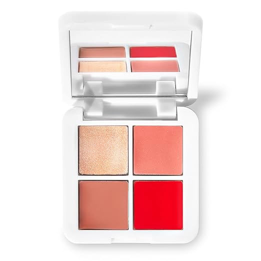 RMS Beauty Glow Quad Mini - Makeup Palette, Cream Highlighter Makeup, Blush Palette, Cheek Lip Ti... | Amazon (US)