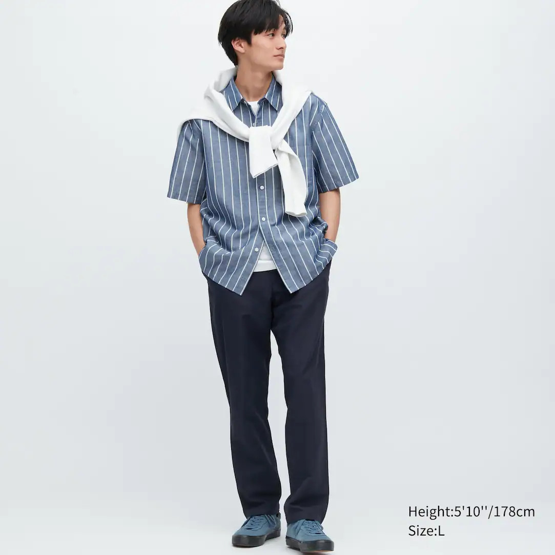 LINEN BLEND RELAXED FIT TROUSERS | UNIQLO (UK)