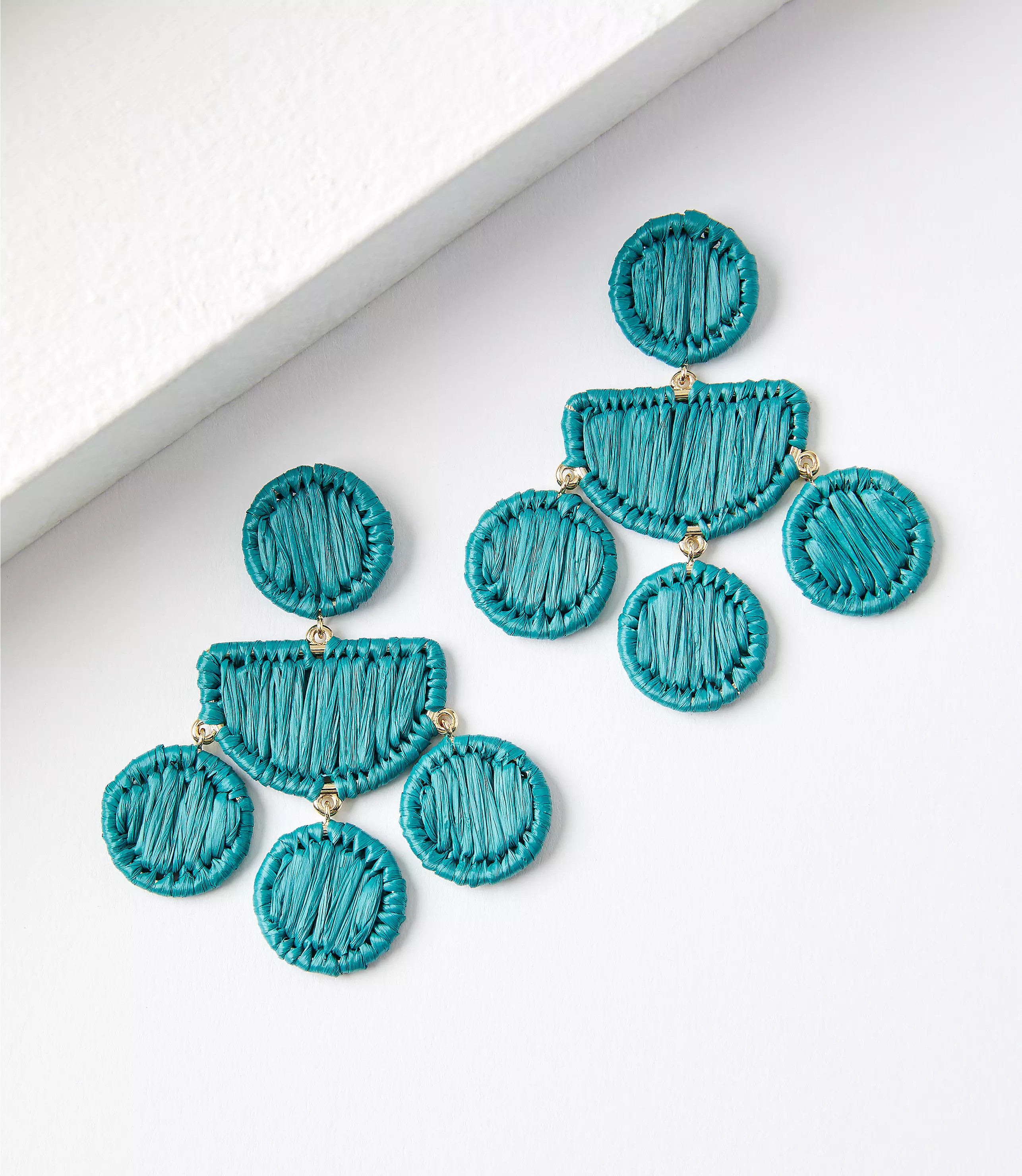 Fabric Wrapped Abstract Statement Earrings | LOFT