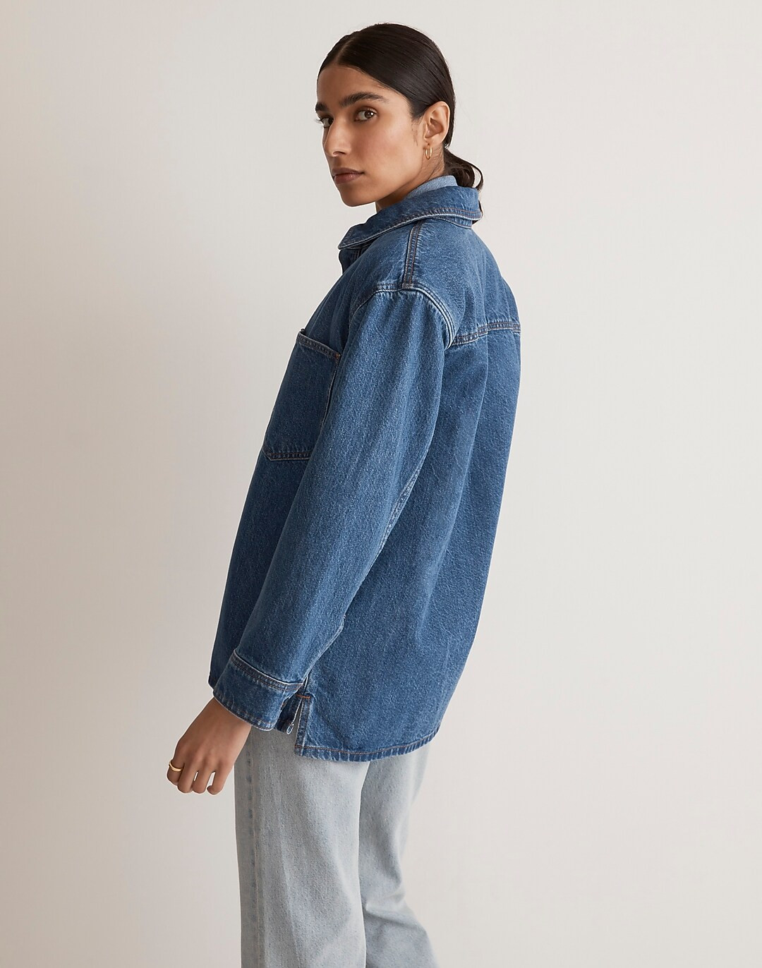 Denim Shirt-Jacket in Taitley Wash | Madewell