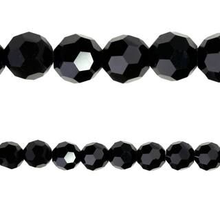 Bead Gallery® Black Faceted Glass Round Beads, 8mm | Michaels Stores