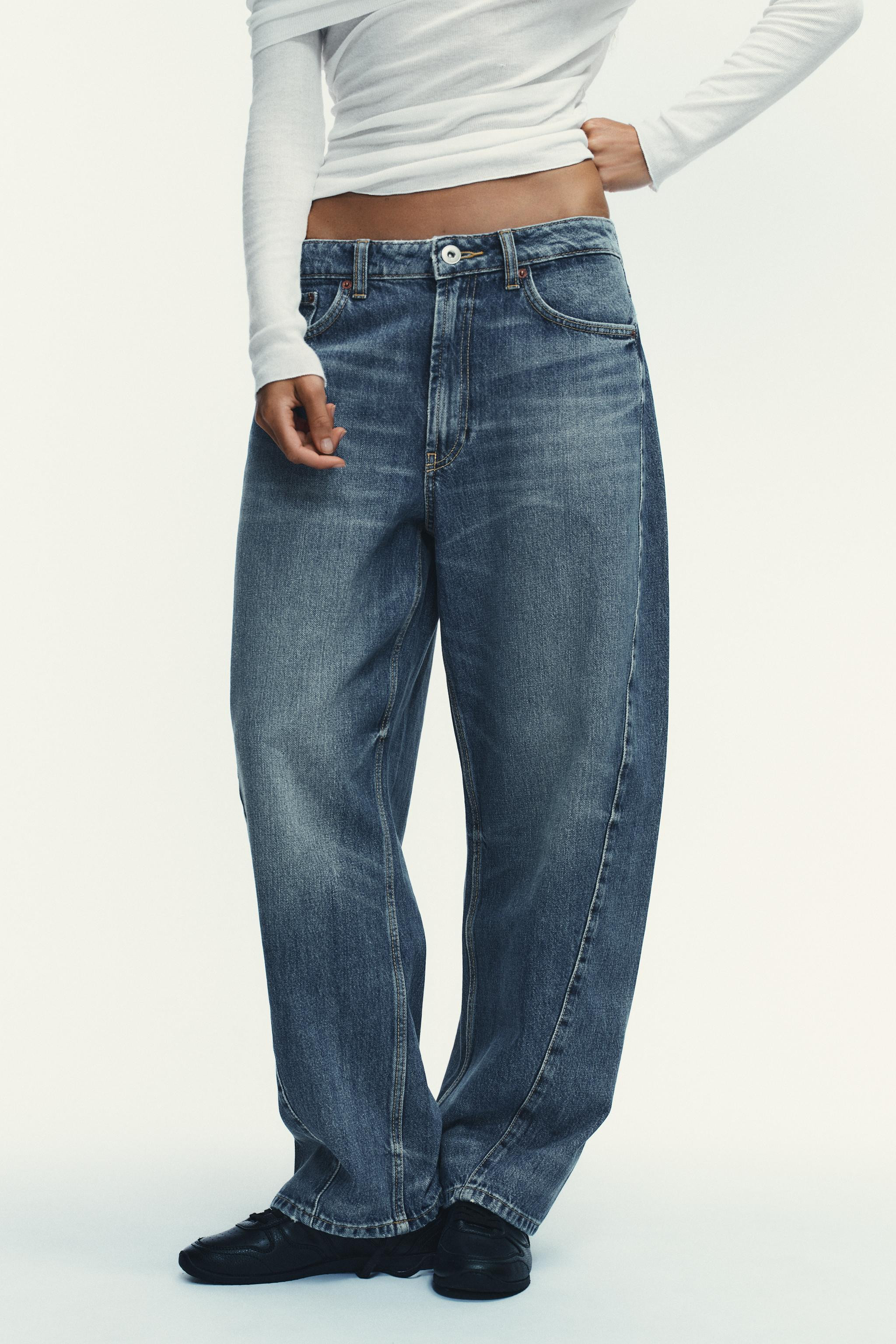 TRF MID-RISE BAGGY BARREL JEANS | Zara US