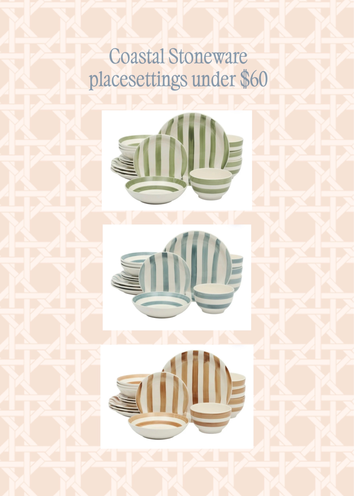 Beautiful coastal stoneware place settings under $60!

#LTKHome #LTKfoodie #LTKSaleAlert