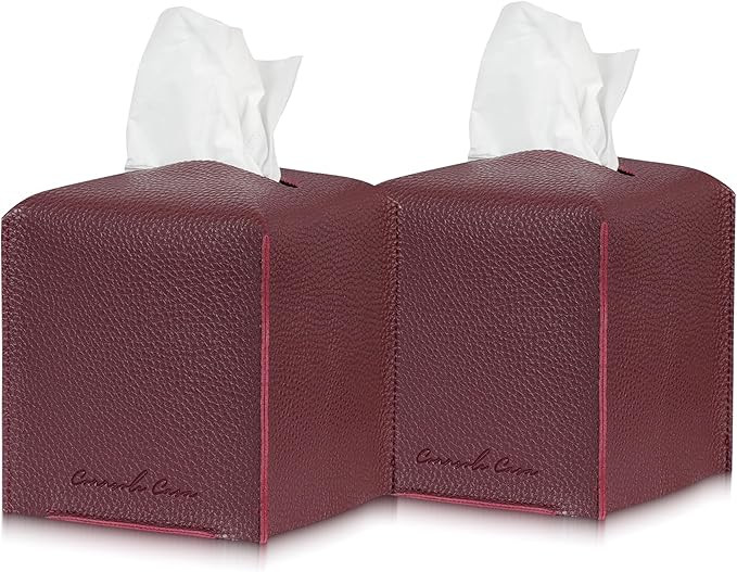 Connsole Casa Premium PU Leather Tissue Box Holder–Modern Cover for Home, Office, Car–Stylish... | Amazon (CA)