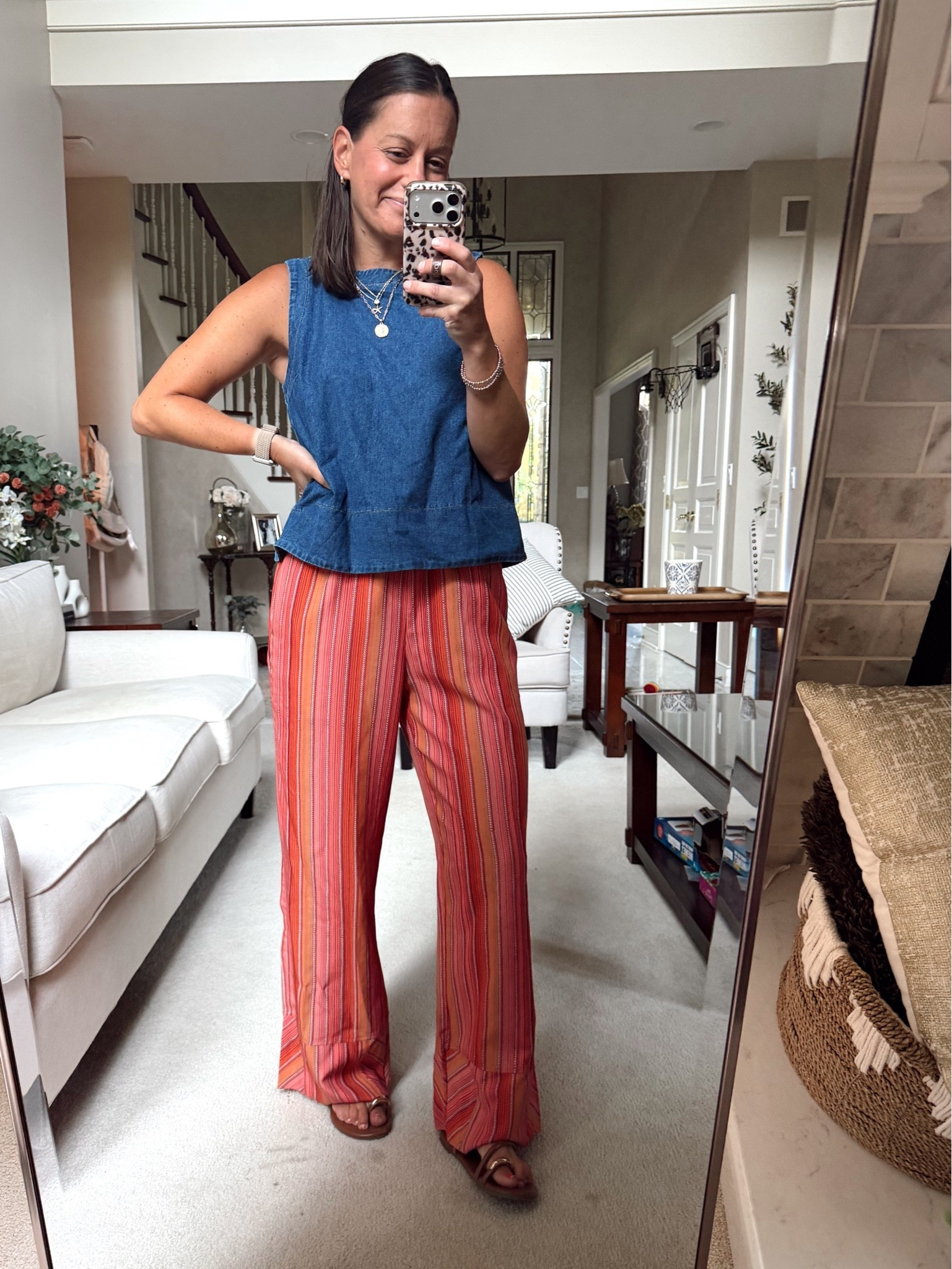 Easy summer to fall outfit idea! 

Pants and top run true to size - I’m in the small in both.

#LTKootd #LTKOver40 #LTKmomlife