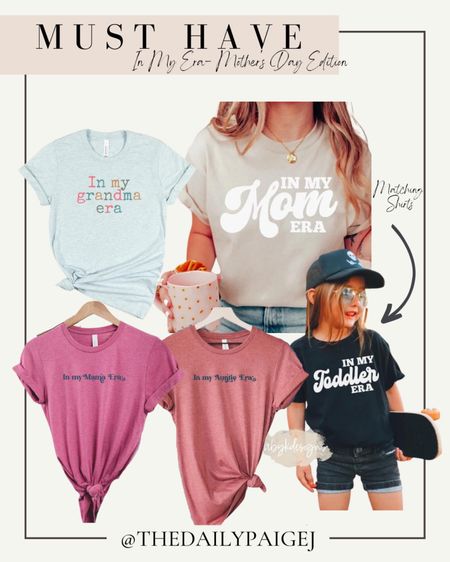 Looking for matching Era tour shirts for your whole family or looking for a great Mother’s Day present? These eras tour shirts are great for mom, toddler, auntie and grandma. All great in my era shirts with options for everyone! 

Swiftie, Concert, Stadium Bag, Taylor Swift Concert, Lavender Haze, Concert outfit, Taylor Swift Concert Outfit, Lover Concert, Taylor Swift Eras, Taylor’s Version, in my era, eras tour, auntie life, grandma life, Mother’s Day gift, matching shirts

#LTKGiftGuide #LTKunder100 #LTKunder50