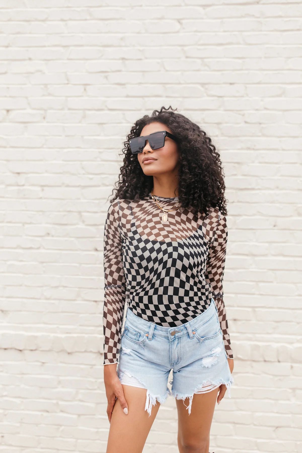 Checkered Black Top | The Post