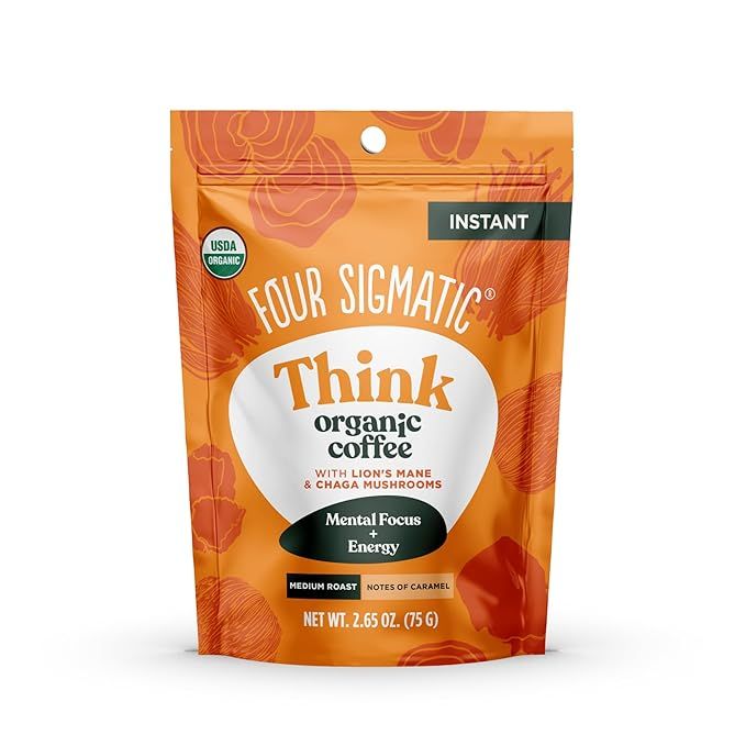 Four Sigmatic Organic Mushroom Coffee | Arabica Instant Coffee with Lion's Mane, Chaga and Rhodio... | Amazon (US)