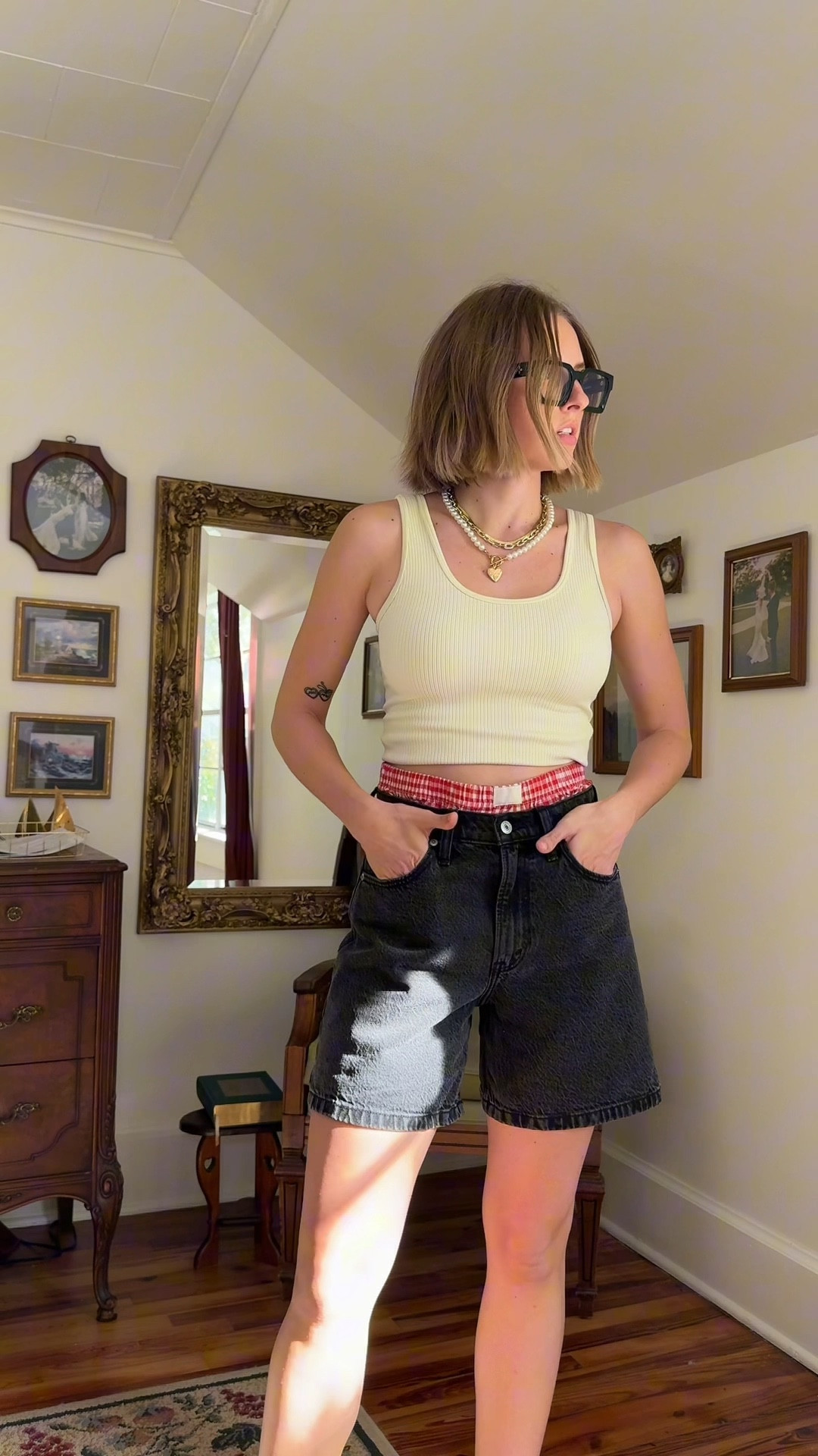 boxer shorts, jean shorts, & a tank top🫶🏼🫶🏼

#LTKBeauty #LTKMostLoved #LTKStyleTip