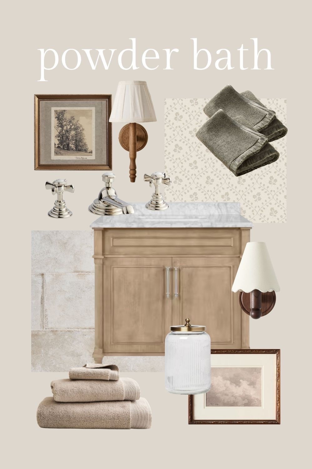 Powder bath/ half bath mood board.

#LTKHome