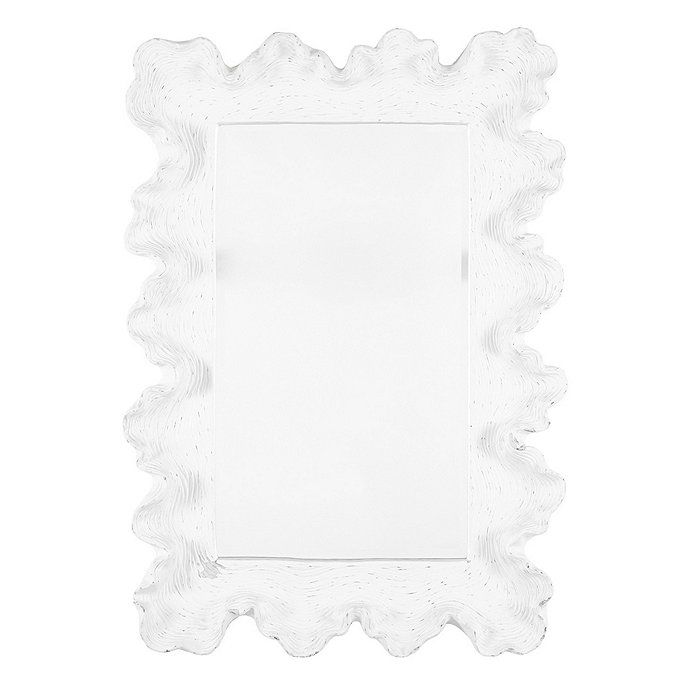 Atoll Rectangular Ruffled Vanity Wall Mirror | Ballard Designs, Inc.