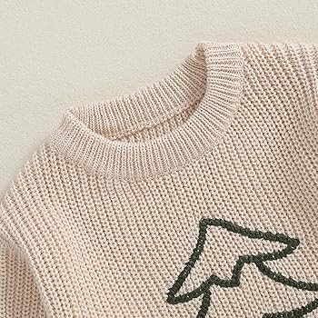 Lesimsam Newborn Baby Boy Girl Christmas Outfit Knit Sweater Romper Oversized Long Sleeve Bubble ... | Amazon (US)