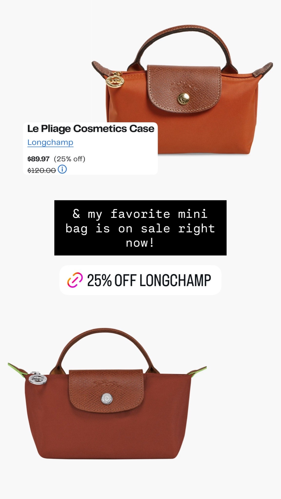 If you have been following me, you know I am obsessed with my Mini Longchamp Le Pliage! Works as a mini crossbody to hold your essentials or as a pouch in your bag / for travel, on sale now! 👏🏻

Loverly grey, longchamp cosmetics pouch, mini crossbody bag, accessories zip pouch

#LTKSaleAlert
