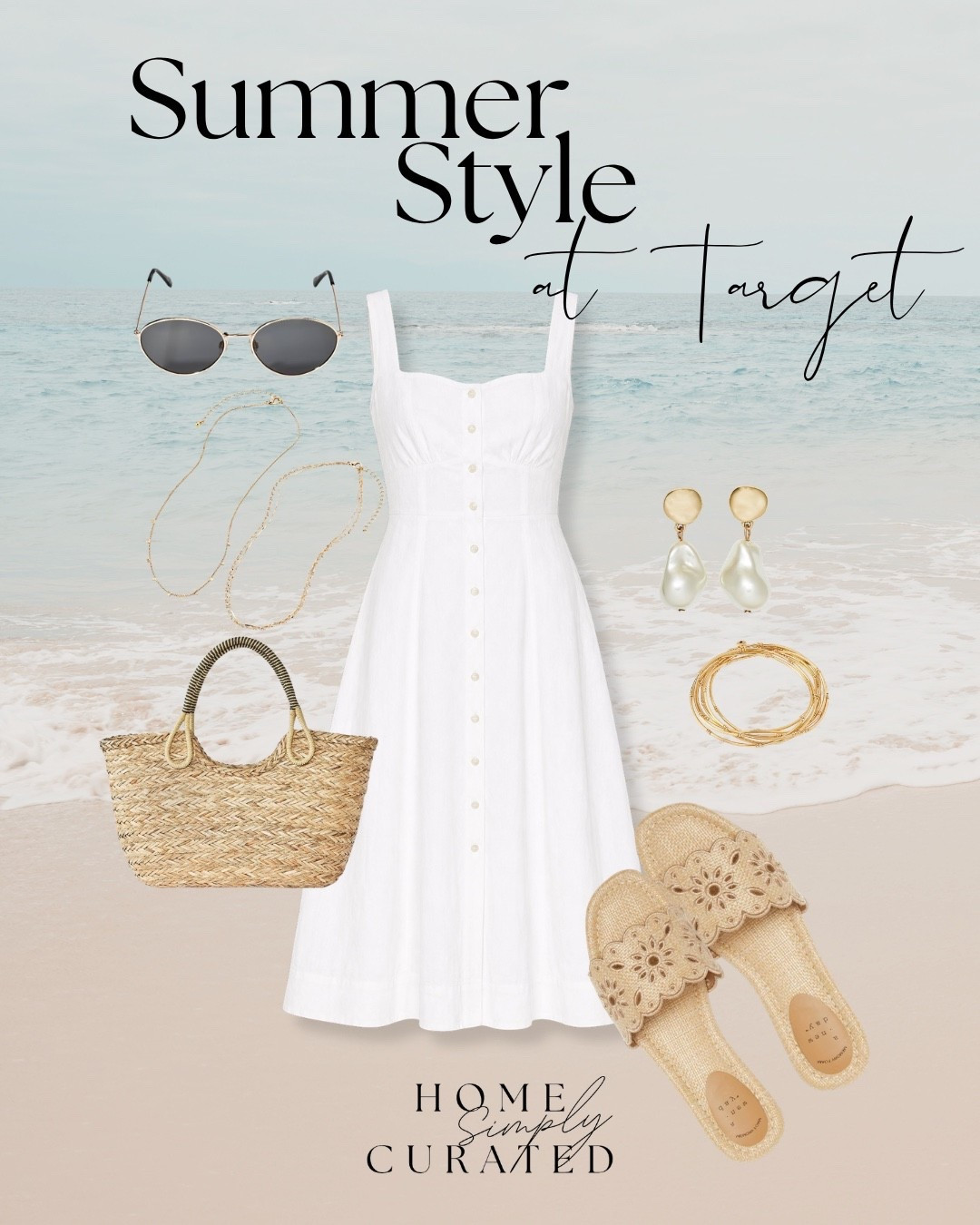 Get this entire summer look at Target for less! 👗 

Target style, white linen dress, coastal grandma style, summer style, raffia tote bag, Target finds, sunglasses, beach outfit, gold jewelry

#LTKootd #LTKSeasonal
