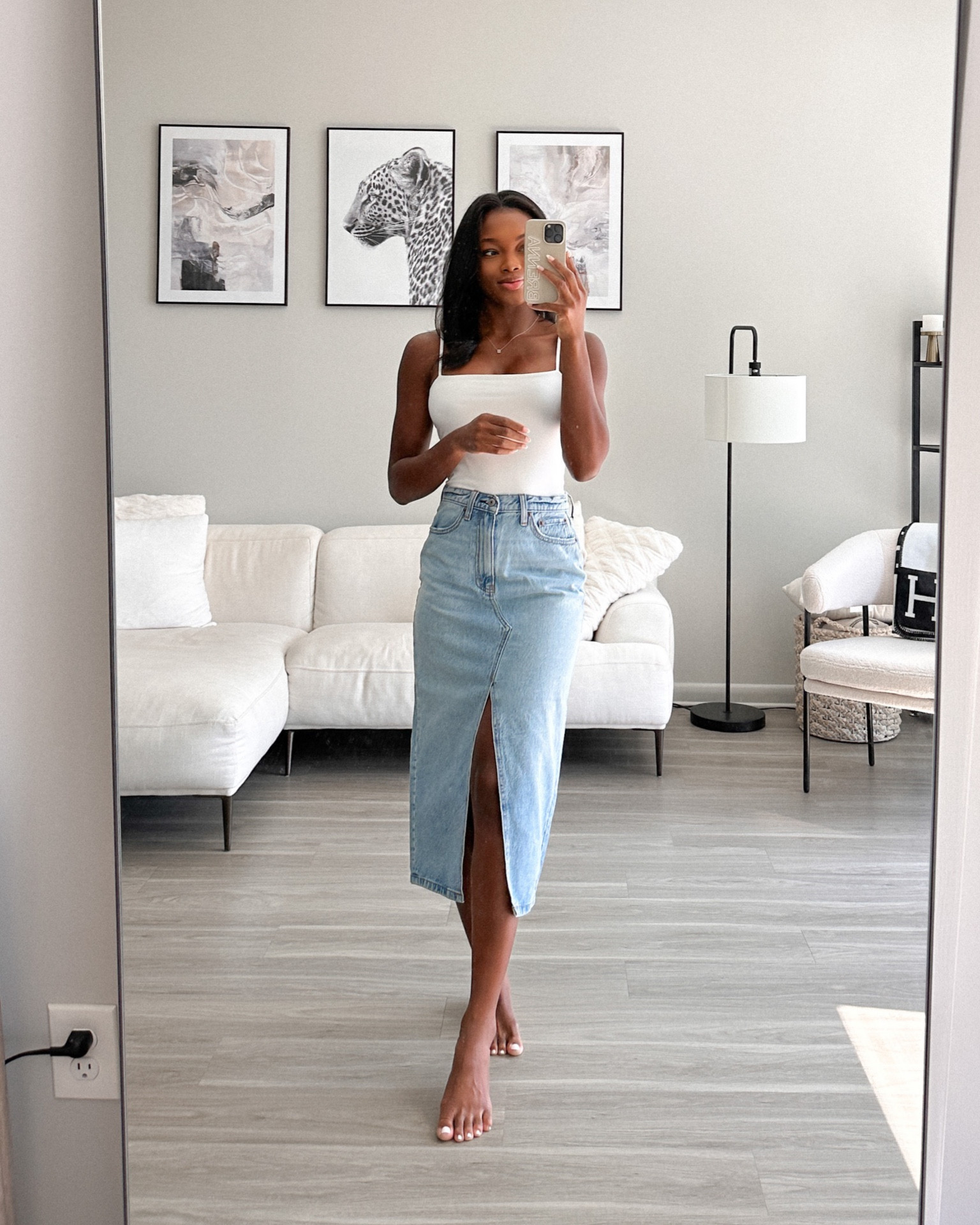 A Classic Denim Mini Skirt Styled For Summer And Fall - My Style Vita