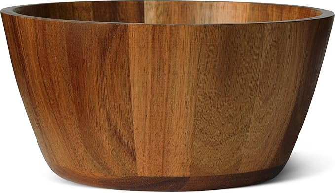 Amazon Basics Wooden Salad Bowl, Acacia Wood, 10 in. | Amazon (US)