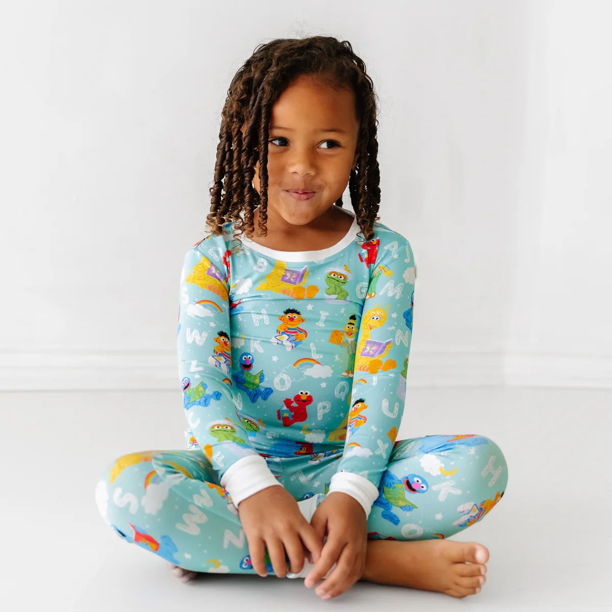 Spelling with Sesame Street Two-Piece Pajama Set | Little Sleepies