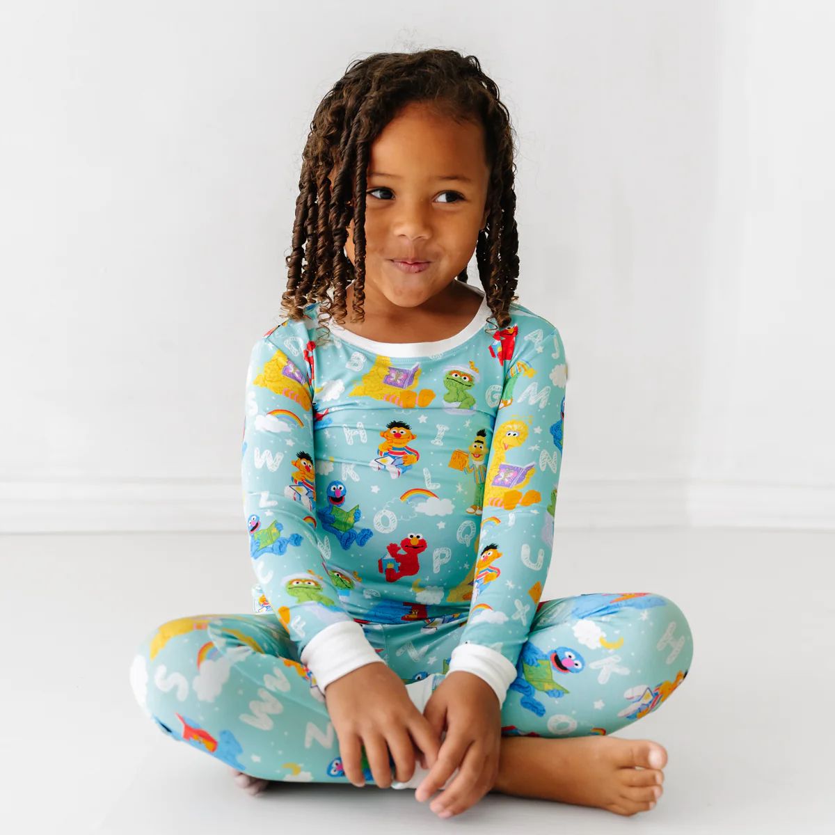 Spelling with Sesame Street Two-Piece Pajama Set | Little Sleepies