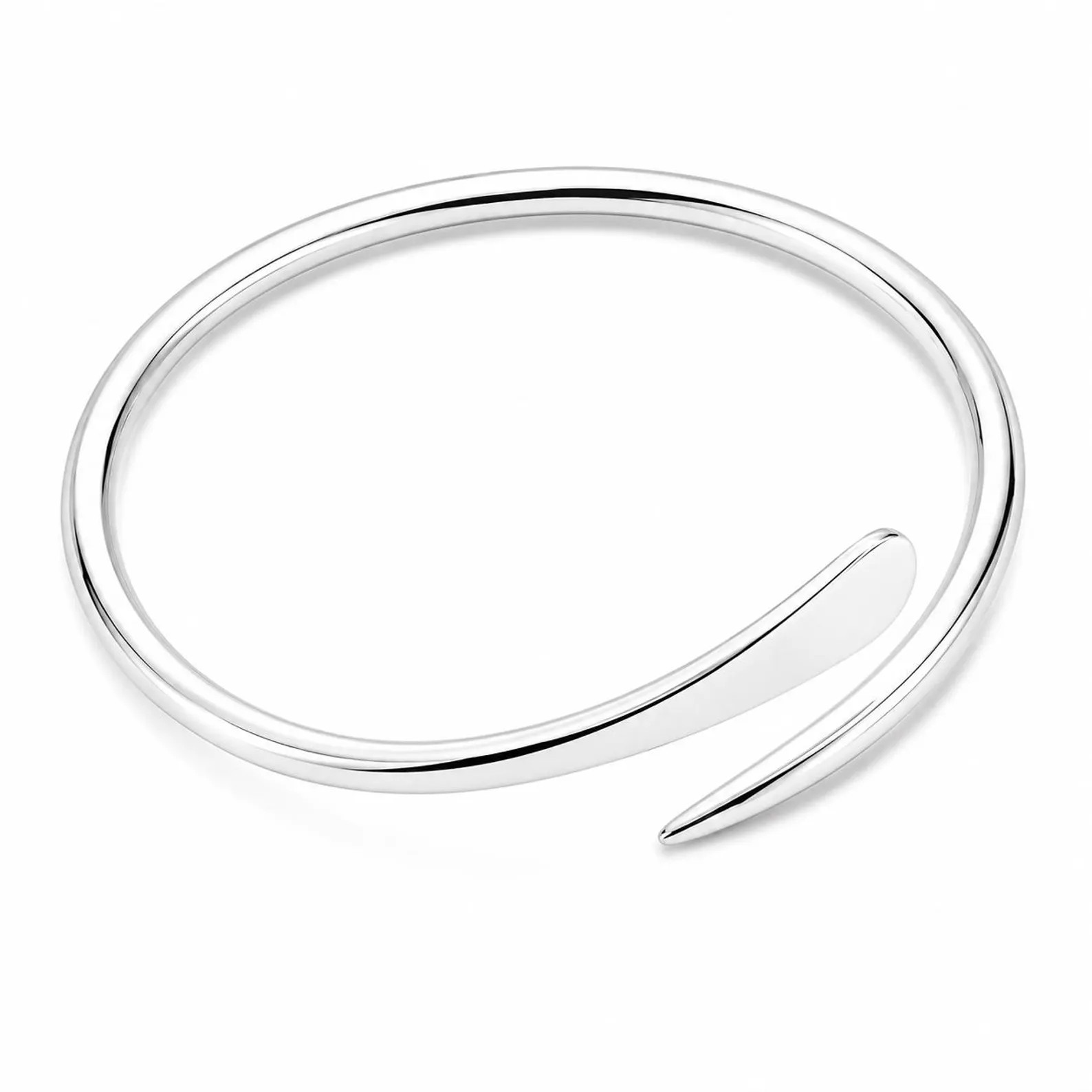 Hammered Sterling Silver Twist Bangle, Adjustable Silver Bracelet | Etsy (Global)