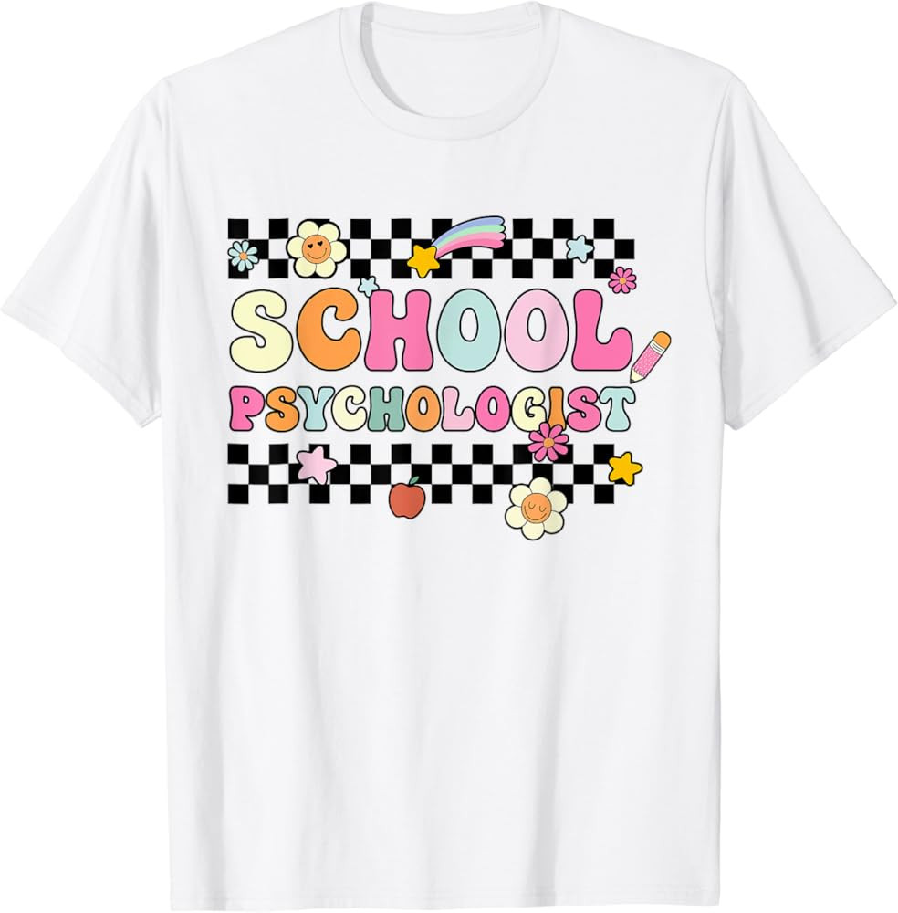 School Psychologist Shirt Groovy Teacher School Psych T-Shirt | Amazon (US)