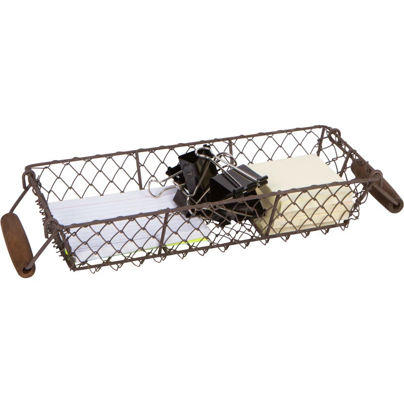 Gracie Oaks Rectangle Metal Basket | Wayfair North America