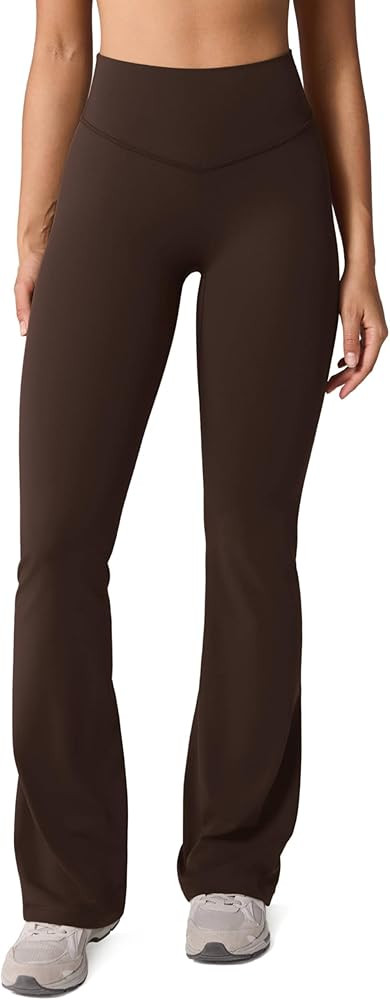 Hugcurve No Front Seam High Waisted Flare Leggings for Women Bootcut Yoga Pants Buttery Soft - 29... | Amazon (US)