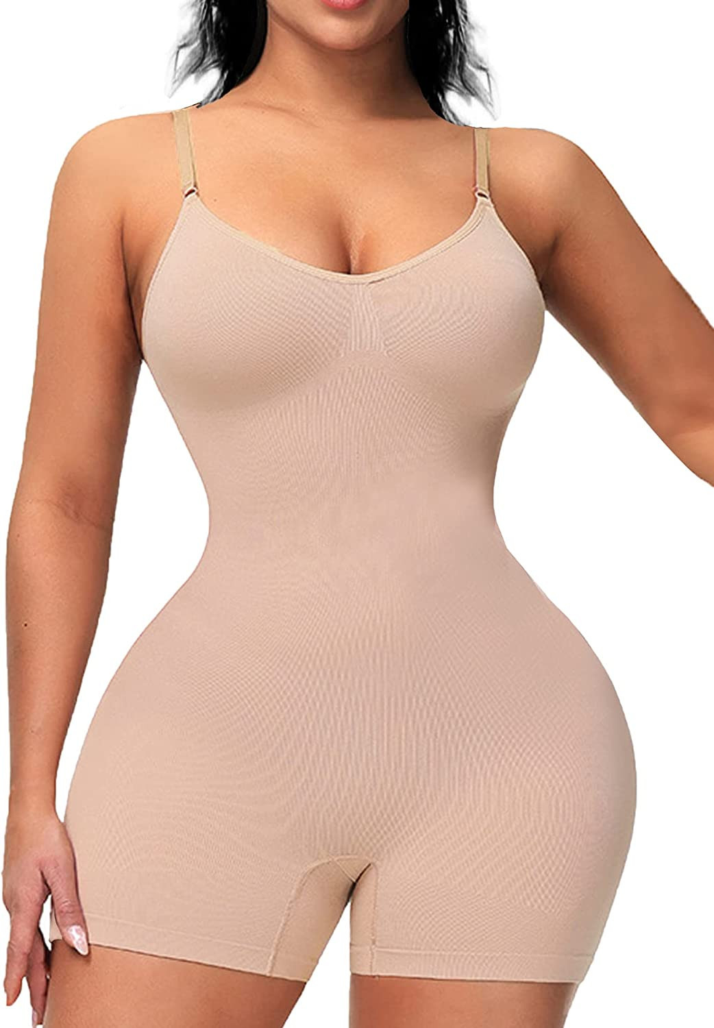 Faja Shapewear for Women Seamless Full Body Shapewear Bodysuits Tummy Control Body Shaper Mid Thi... | Amazon (US)