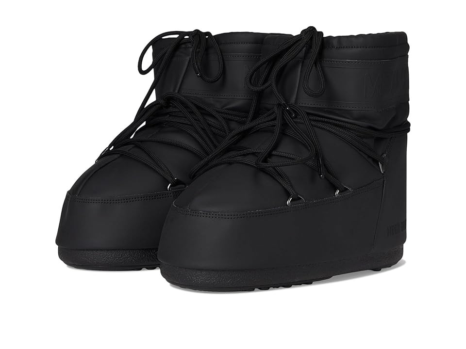 MOON BOOT Icon Low Rubber Boots Black : EU 39-41 (US Men's 7-8.5 - Women's 8-9.5) Medium, Nylon | Zappos