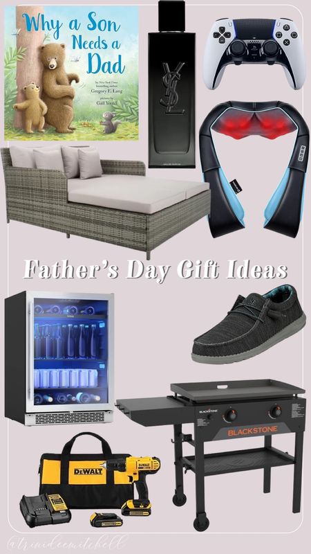 Father’s Day gift ideas

Blackstone 2-Burner 28" Omnivore Propane Griddle

Why a Son Needs a Dad: Celebrate Your Father and Son Bond this Father's Day with this Heartwarming Gift! (Always in My Heart)

Hey Dude Mens Wally Sox

PlayStation DualSense Edge Wireless Controller

DEWALT 20V Max Cordless Drill/Driver Kit, Compact, 1/2-Inch (DCD771C2), Yellow

Mo Cuishle Shiatsu Back Shoulder and Neck Massager with Heat, Electric Deep Tissue 4D Kneading Massage, Best Gifts for Women Men Mom Dad

Brisas by Zephyr 24" 8-Bottle and 112-Can Single Zone Beverage Cooler

Cadeo 53.1'' Wicker Outdoor Patio Daybed

Yves Saint Laurent MYSLF Eau de Parfum

#LTKGiftGuide #LTKSeasonal #LTKmens