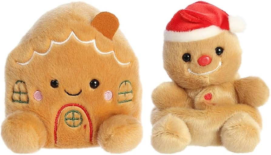 Aurora Palm Pals Christmas Gingerbread House and Man 2 Piece Plush Bundle | Amazon (US)