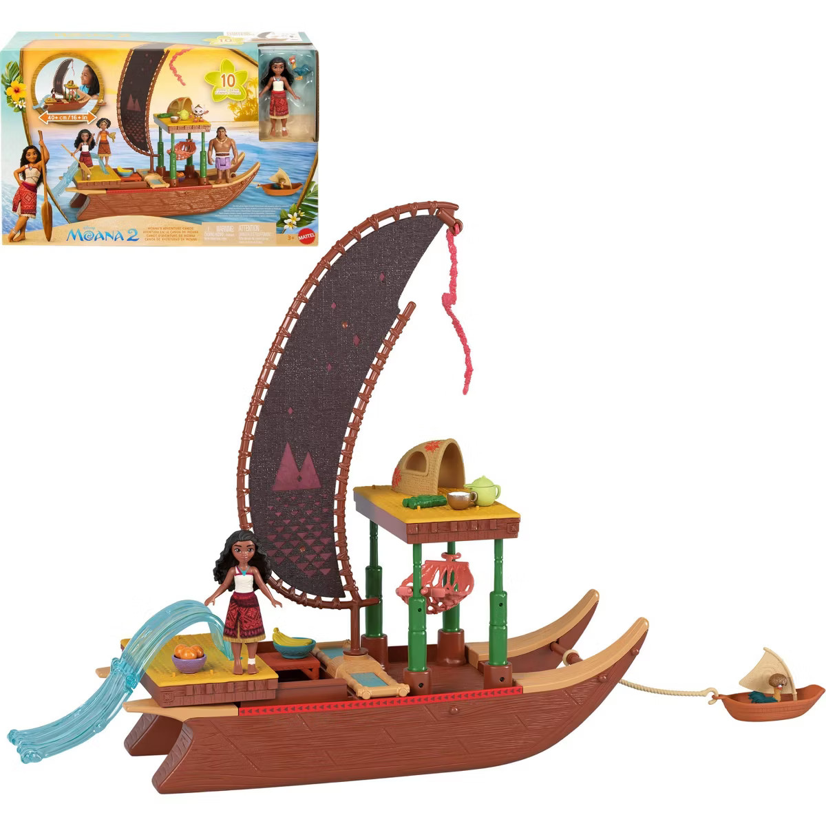 Disney Moana 2 Moana's Adventure Canoe Playset with Small Doll & Accessories | Target