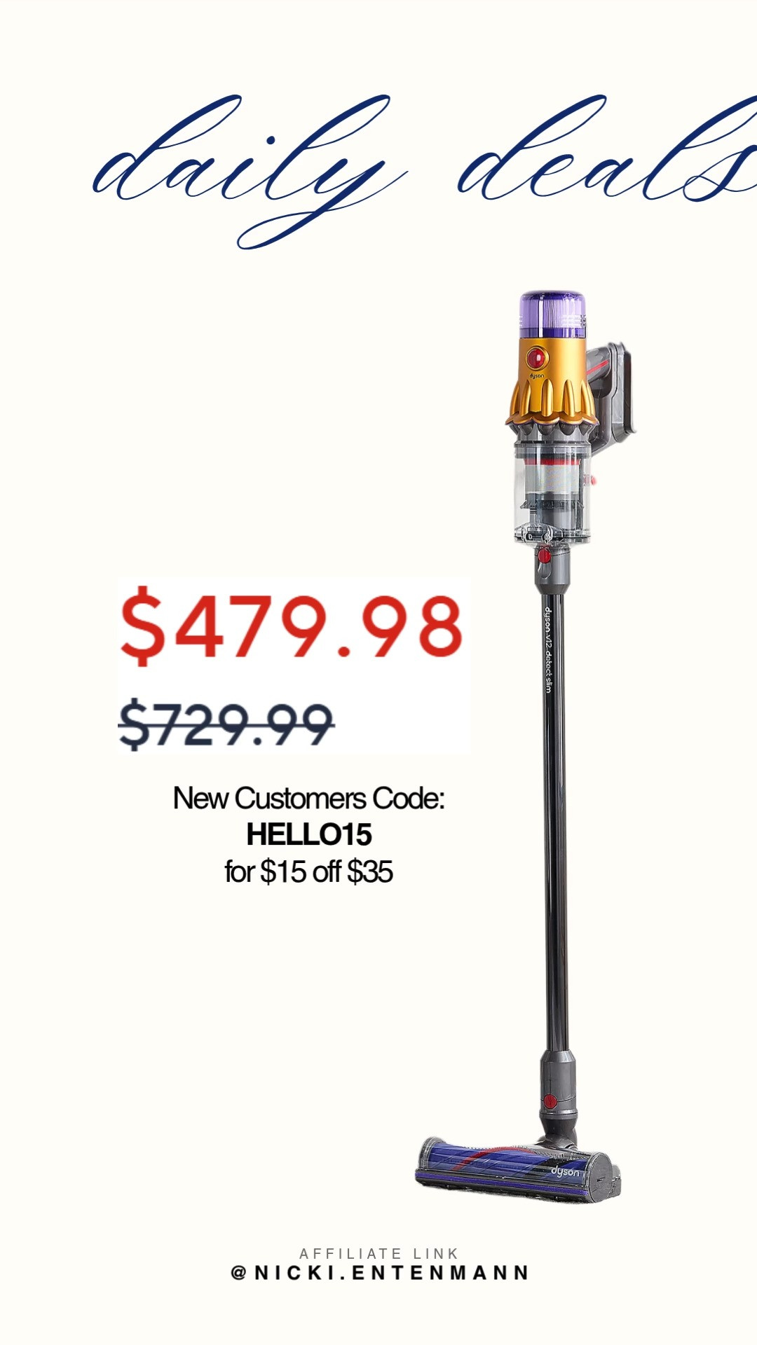 The Dyson V12 Detect Slim is currently featured as a Today’s Special Value on QVC, and the savings are massive. This lightweight, laser-detecting powerhouse is perfect for catching the dust you can't normally see, and it comes with a full suite of tools to tackle everything from hardwood to upholstery.

#qvc #qvcfinds #dyson #dysonv12 #cleanhome #homerefresh #salealert #todaysspecialvalue #cleaninghacks #vacuum #springcleaning 

 #LTKmomlife #LTKHome #LTKSaleAlert