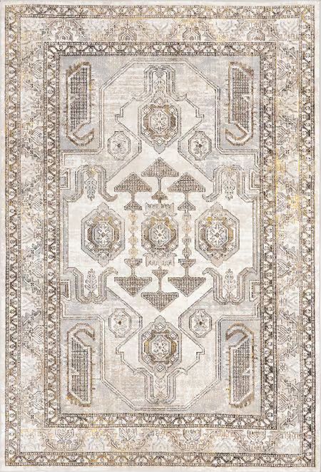 Beige Dolly Washable Vintage 8' x 10' Area Rug | Rugs USA