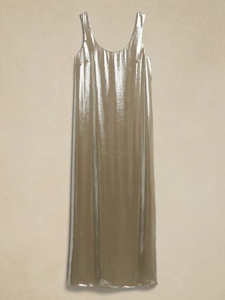 Maxime Metallic Maxi Dress | Banana Republic (US)