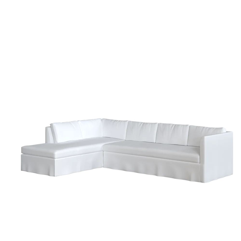 The Slipcovered Bradley Bumper Chaise Sectional | coley home