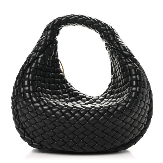 Lambskin Intrecciato Mini Padded Jodie Black | FASHIONPHILE (US)