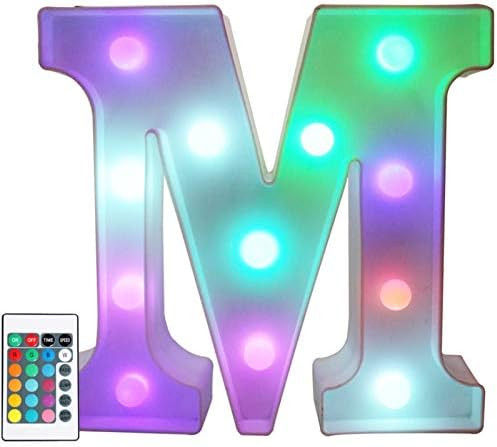 Pooqla Colorful LED Marquee Letter Lights with Remote – Party Bar Letters with Lights Decoratio... | Amazon (US)