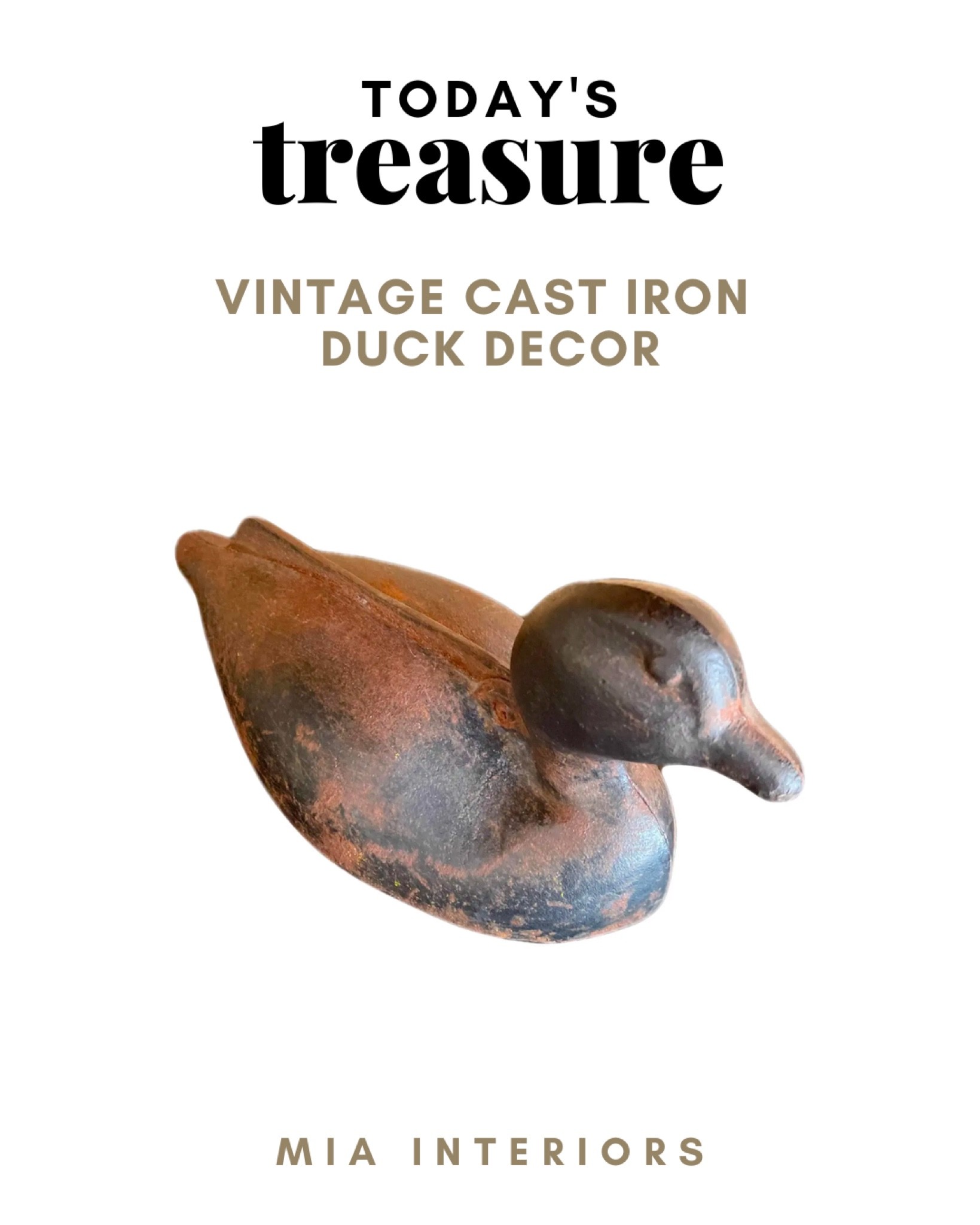 Todays treasure! How sweet is this antique cast iron duck? Perfect for shelf styling! 

#castiron #falldecor #shelfdecor #shelfstyling #livingroomdecor #chairish #vintage #antique

#LTKhome #LTKstyletip #LTKSeasonal