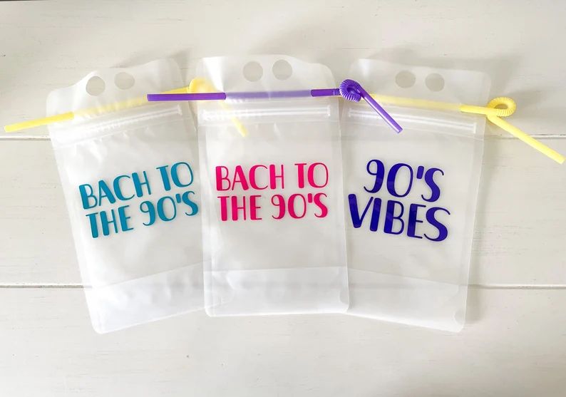 Bach to the 90’s Drink Pouch, 90s Bachelorette Party, Y2K Party, 90s Baby Party Pouch, 90s Birt... | Etsy (US)