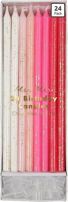 Meri Meri Glitter Birthday Candles (Pack of 24), 5.75" Tall, Unscented Meri Meri Candles | Amazon (US)