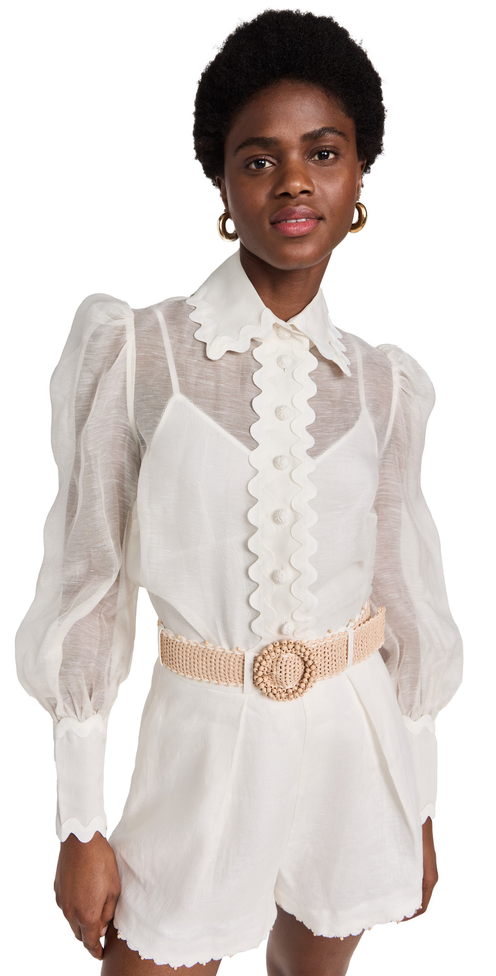 Zimmermann High Tide Ric Rac Body Shirt | Shopbop