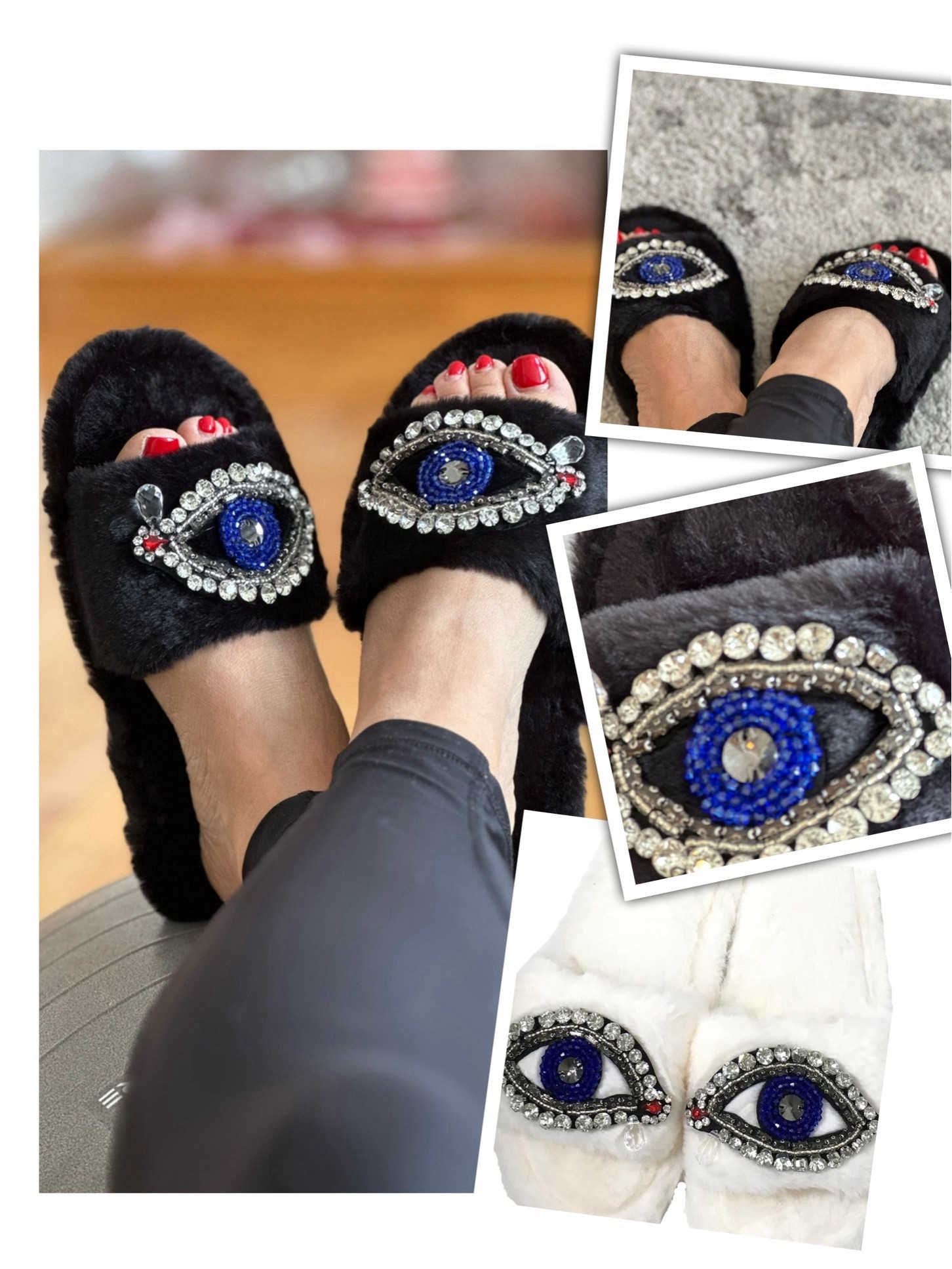 We all want to be comfortable in winter but that doesn’t exclude looking cute! These evil eye 🧿 slippers are adorable! #foundonamazon

I just had to tell  you all about these incredible slippers I found. They are beyond adorable, super soft, and guess what? They have the evil eye design that we all love so much!

I know how much you appreciate unique and trendy accessories, so I think you would absolutely love these slippers. Plus, they'll make a perfect addition to your evil eye collection!

Head over to Amazon and check them out. I promise you won't be disappointed. Let's rock our evil eye slippers and make everyone jealous of our stylish and comfy footwear!

Can't wait for you to get a pair! Let me know what you think.

#LTKGiftGuide #LTKMostLoved #LTKfindsunder50