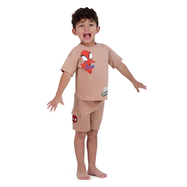 Spidey & Friends Toddler Graphic Tee and Shorts Set, 2-Piece, Sizes 12M-5T | Walmart (US)