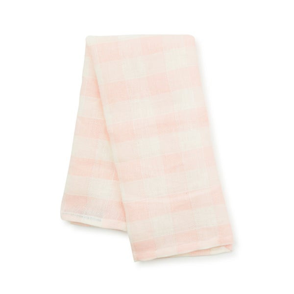MacKenzie-Childs Pink Check Linen Dish Towel | MacKenzie-Childs