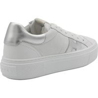Hogan Sneakers, White Leather Sneakers With Metallic Accents en gris - Sneakers bassespour dames | Fashionette (FR)