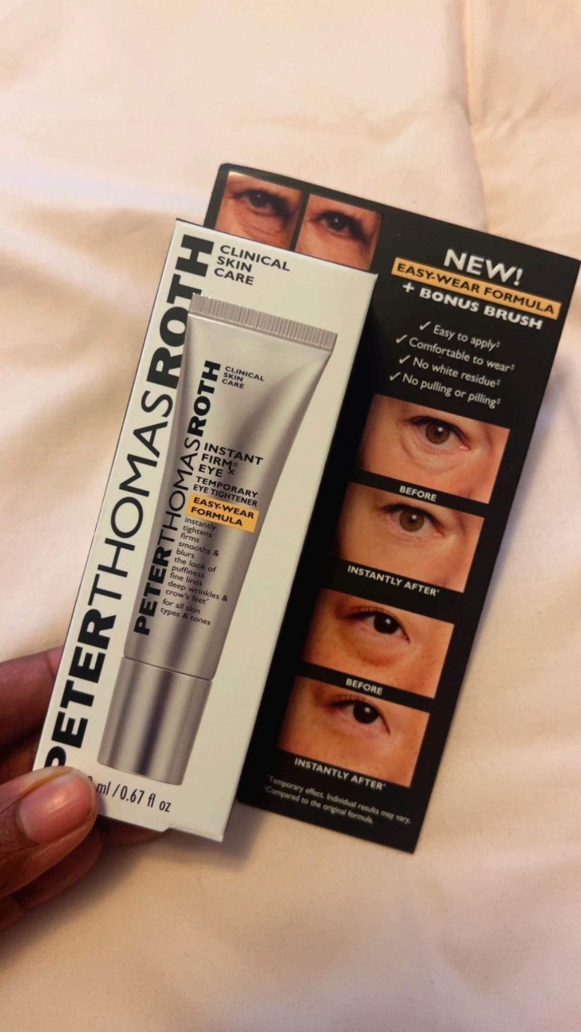 Peter Thomas Roth INSTANT FIRMX EYE TEMPORARY EYE TIGHTENER EASY-WEAR FORMULA 

#LTKBeauty #LTKFindsUnder50