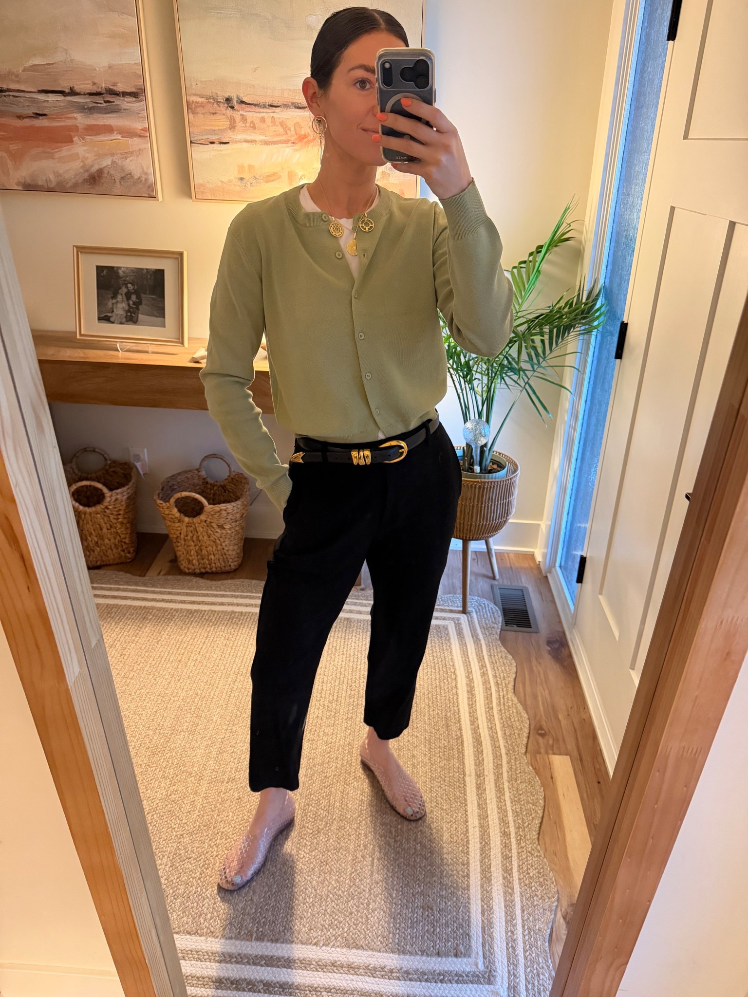 This color is sooo good 🍵 🫒
.
.
.
Work fit of the day wearing a size small!! @OAK + FORT 

#LTKgrwm #LTKootd #LTKWorkwear