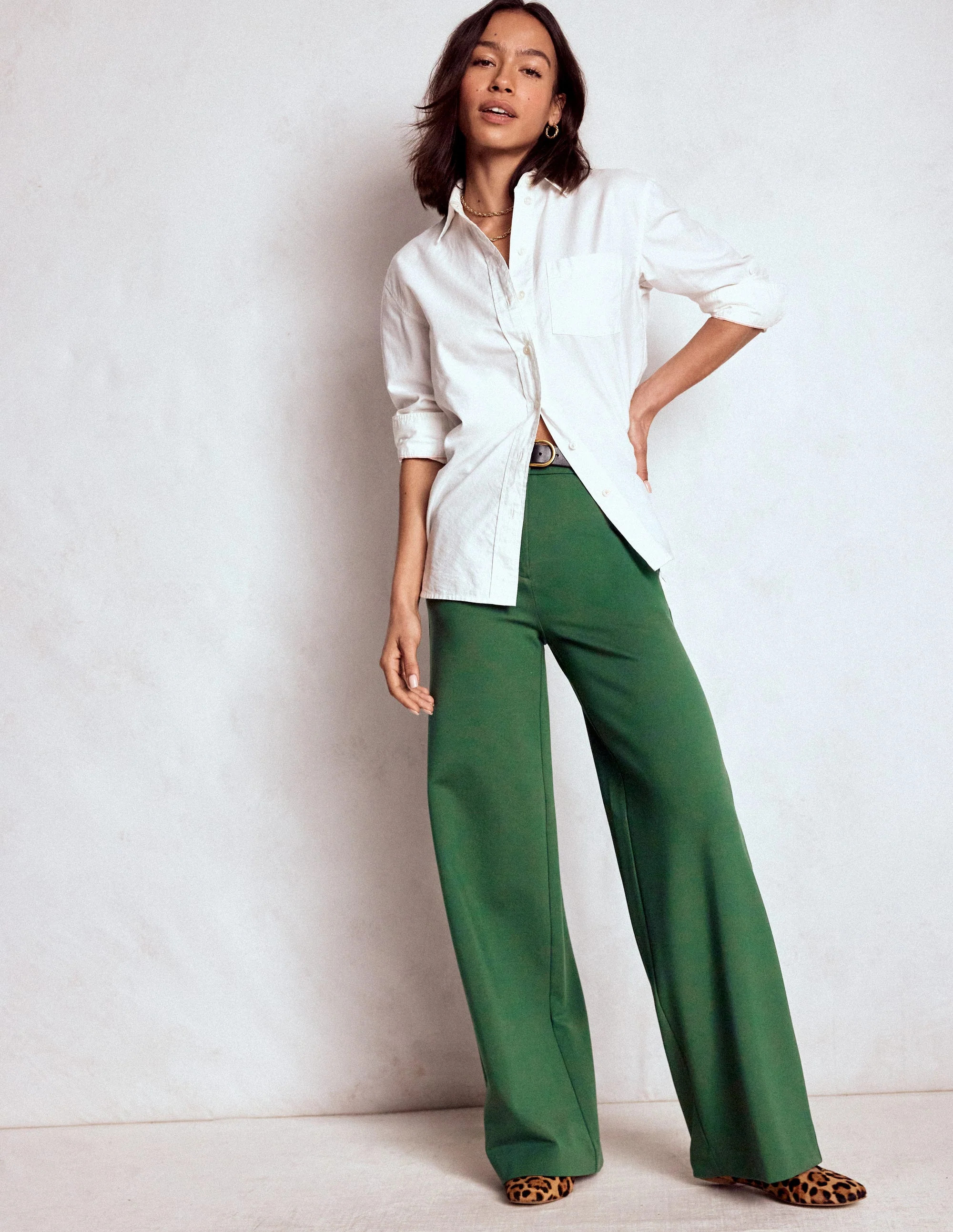 Belgravia Ponte Pants-Hunter Green | Boden (US)