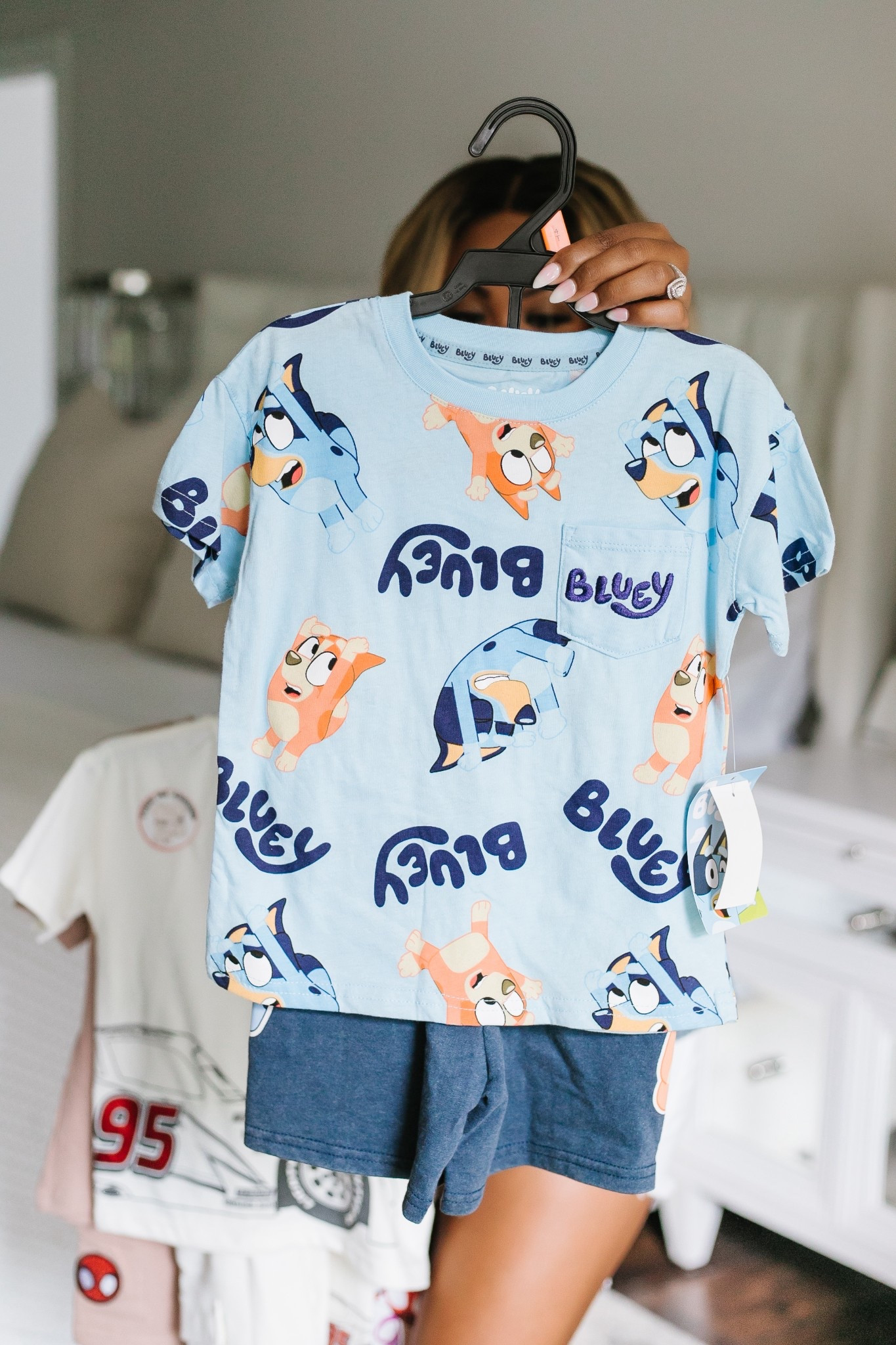 Bluey Set:
If your kid’s obsessed with Bluey like mine, this set is a no-brainer! Comfy, cute, and perfect for lounging or playtime.

Bluey pajamas // Walmart finds // toddler boy set // comfy cute // character clothes