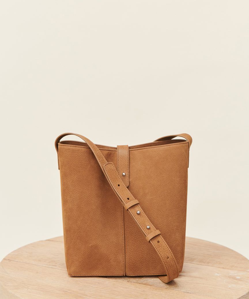 Mini Oiled Leather Bucket Bag - Walnut | Jenni Kayne | Jenni Kayne